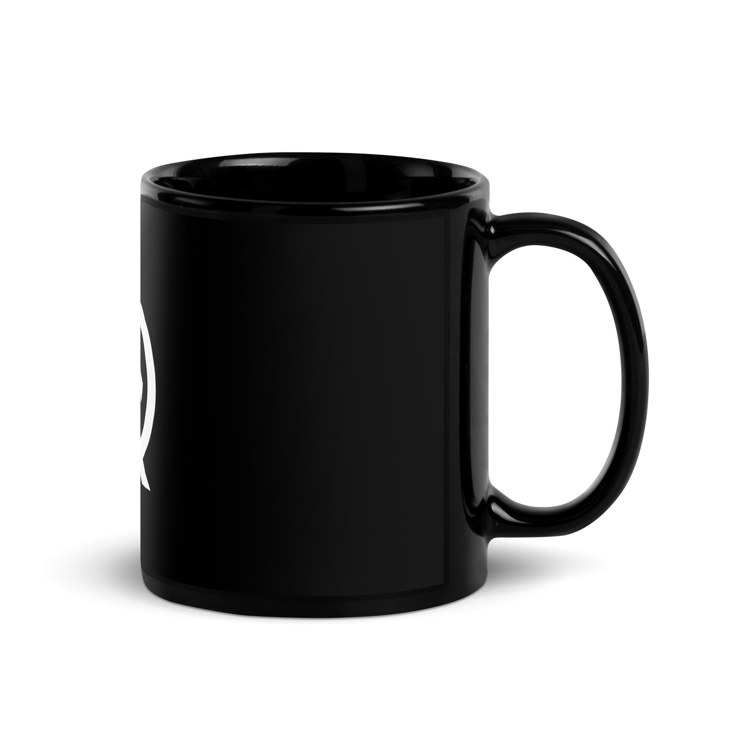 Q Black Glossy Mug