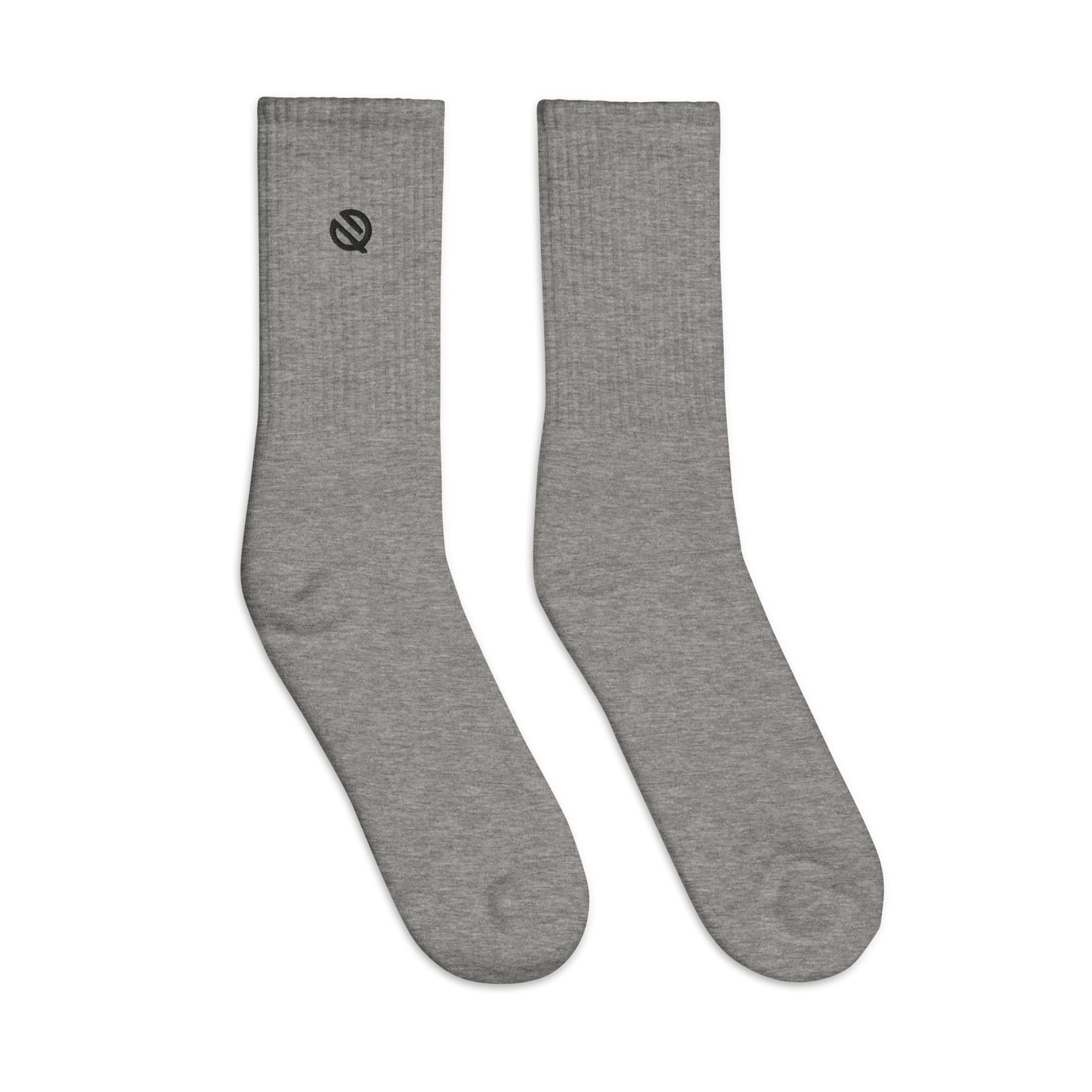 Q Embroidered socks